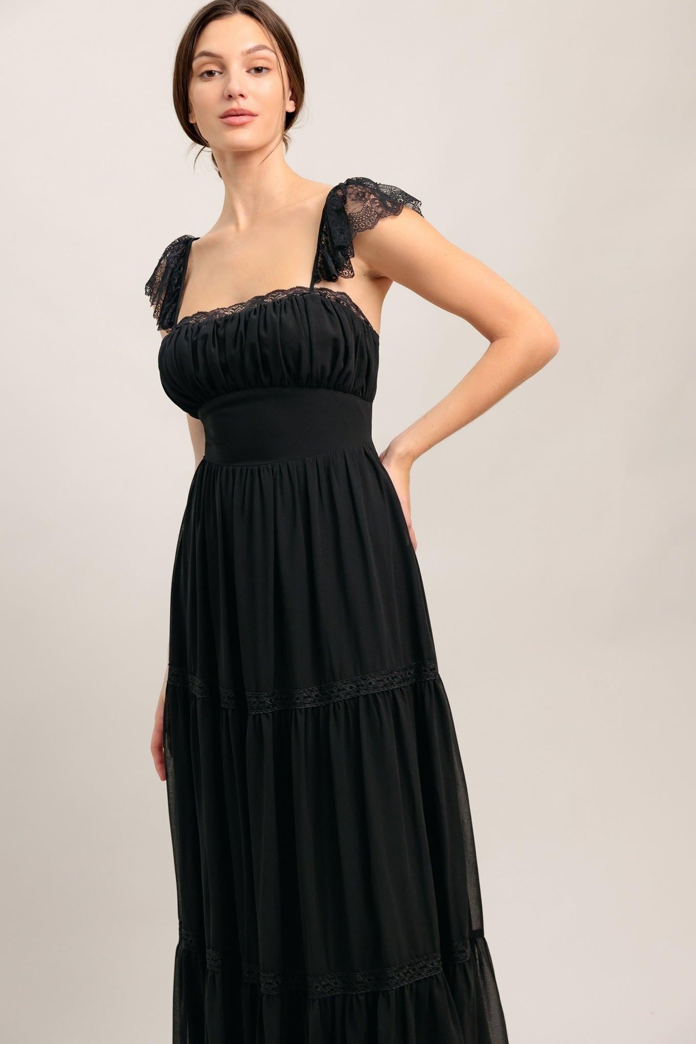 FORGOTTEN ROMANCE WOVEN MAXI DRESS