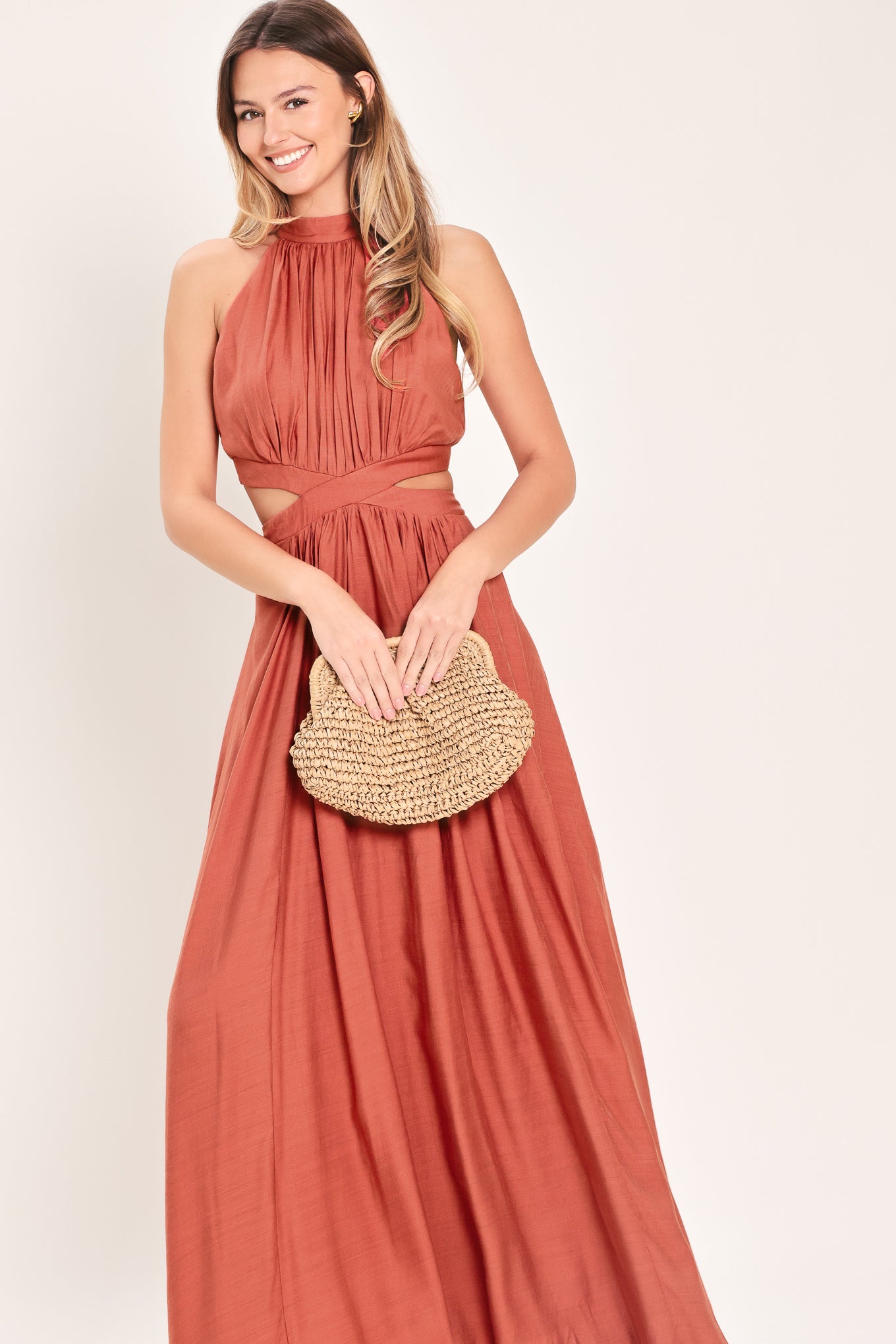 HOT GIRL WOVEN MAXI DRESS