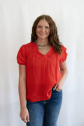 Scarlette Eyelet Puff Sleeve Top